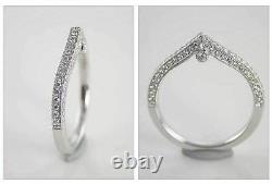 2.56ct Blue Simulated Diamond Engagement Bridal Set Ring 14K White Gold Size 7