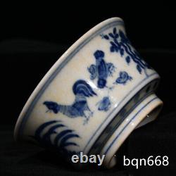 3.1 Antique ming dynasty Porcelain chenghuha mark 1set Blue white chicken cups