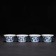 3.1 China Old Dynasty Porcelain Chneghua Mark 1set Blue White Cloud Dragon Cup