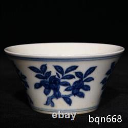 3.2Old dynasty Porcelain chenghua mark 1set Blue white Branch flower Fruits cup