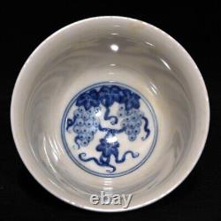 3.3 Antique dynasty porcelain chenghua mark 1set Blue white Butterfly Grape cup