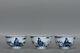 3.7 China Old Dynasty Porcelain Xuande Mark 1set Blue White Character Story Cup