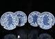 7.1 Old Dynasty Porcelain Xuande Mark 1set Blue White Four Heavenly Kings Plate