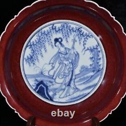 8.9 China old dynasty Porcelain yongle mark 1set Blue white Four Beauties plate
