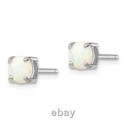 925 Sterling Silver White/pink/blue Created Opal Set/3 Earrings