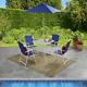 Albany Lane 6-piece Outdoor Patio Dining Set, Blue/white