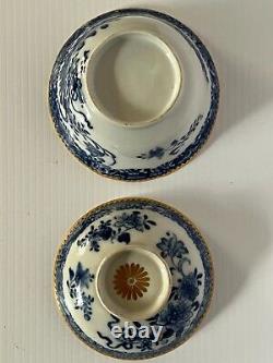 Antique Chinese Oriental Porcelain Blue White Gaiwan Cup Tea Set