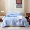 Bedbay King Size Comforter Set Boho Comforter 3 Pcs White Bedding Comforter Set