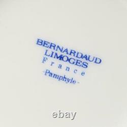 Bernardaud Limoges Pamphyle Blue White Mini Lidded Sugar Bowl Creamer Set