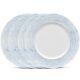 Blue Hammock Rim Stripe Dinner Plate, 11, Set Of 4 In Blue/white
