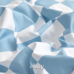 Blue White Grid Comforter Set King Blue Plaid Bedding Set Women Blue and White C