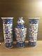 Delft White & Blue Cupboard Set. Chinese Decor, Nice Petrus Regout Maastricht