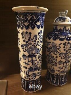 Delft white & blue cupboard set. Chinese decor, Nice Petrus Regout MAASTRICHT