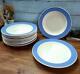 German Antique French Soup Plate Set Of 11 Blue White