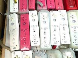 Huge Lot Of 41 Set Auth Nintendo Wii Remote Controller Red Blue White Pink Black