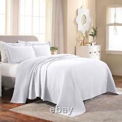 Jacquard Matelasse 100% Cotton Bedspread Coverlet Set with Matching Pillow cases