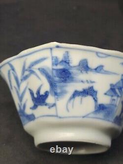 Kangxi Blue and White Tea Cup Set, 18th Century- Shipwreck Wares