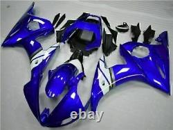 NTU Blue White Injection Plastic Set Fairing Fit for Yamaha 2003-2005 YZF R6 b09