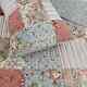 New! Cozy Cottage Chic Pink Blue White Patchwork Bohemian Country Quilt Set