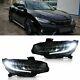 Pair Led Headlights For 2016-2021 Honda Civic With Sequential Turn Signal A Set