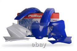 Polisport Plastic Fender Body Kit Set Blue White Yamaha YZ250 00-01