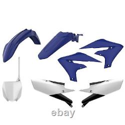 Polisport Plastic Fender Body Kit Set Blue White Yamaha YZ250F 19-23