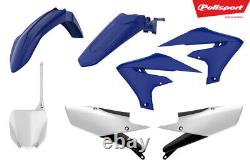 Polisport Plastic Kit Set OEM White Blue Replacement YZ450F 18-22 YZ250F 19-22
