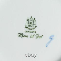 Porcelain Plate Set Bing & Gröndahl From 20 Denmark Blue White
