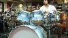 Risen Drums 7 Piece Drum Set Blue White Burst Demonstration