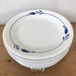 Set Lot 7 San Marciano Ceramiche Blue White Italy Ceramic Porcelain Plates 7.75