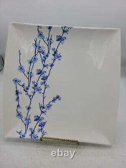 Set of 4 Maxwell & Williams 10 Square Dinner Plate Oriental Blossom Blue/ White