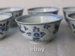 Set of six Chinese Yongzheng blue and white teabowls from Ca Mau shipwreck 1725