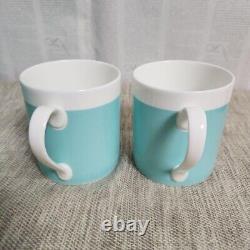 Tiffany&Co Color Block Mug Cup Set Blue White Bone China from JP