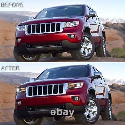 VLAND Full LED Headlights For 2011-2013 Jeep Grand Cherokee WithSequential Lamps