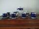 Vintage Rosenthal Classic Rose Collection Demitasse Coffee Set Blue And White