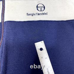 Vintage Sergio Tacchini Track Suit Set Men Extra Large Blue White Tennis Circuit