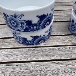 Vista Alegre Porcelain White Blue Ming Cereal Bowls Set Of 4 NWOB