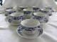 Wedgwood Of Etruria & Barlaston Laurel Blue & White Cup And Saucers Set Of 10