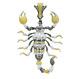 Yellow, Blue & White Pave Set Lab-created Diamonds Amazing Scorpion Mens Pendant